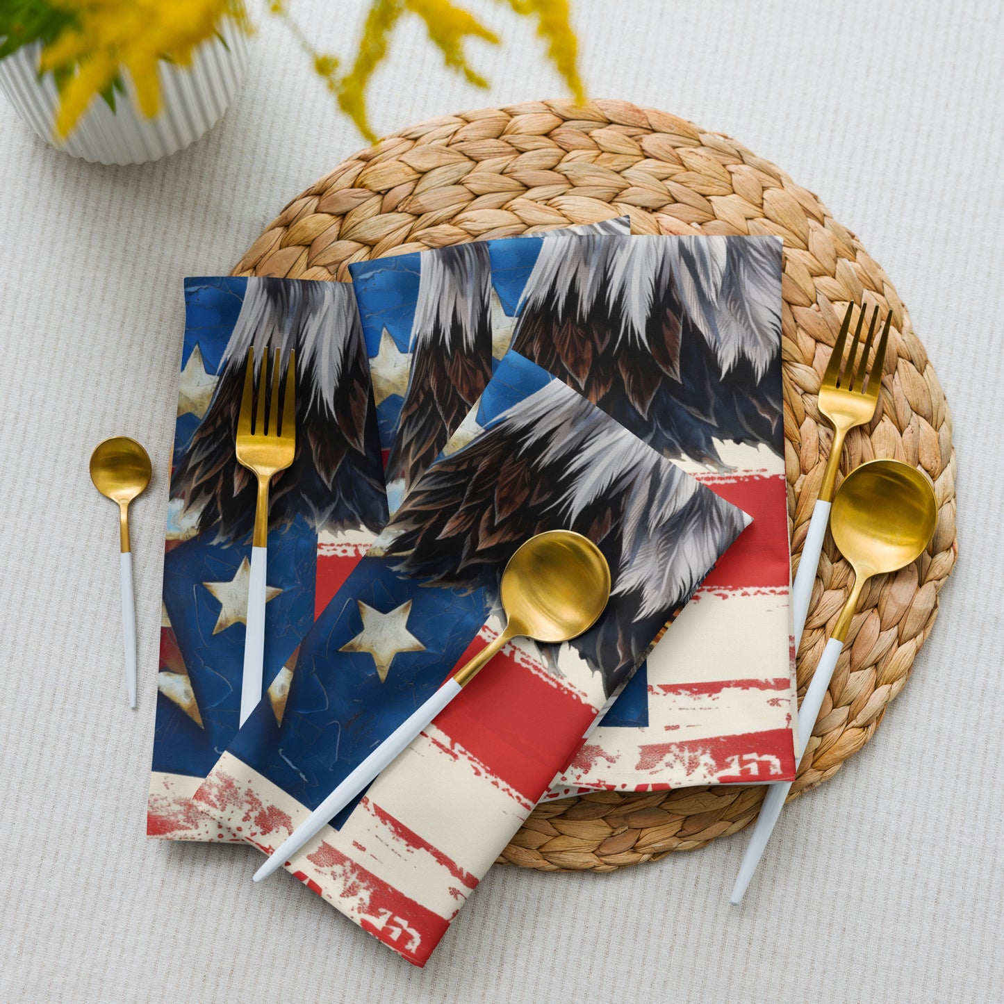 Cloth napkin set-American Bald Eagle