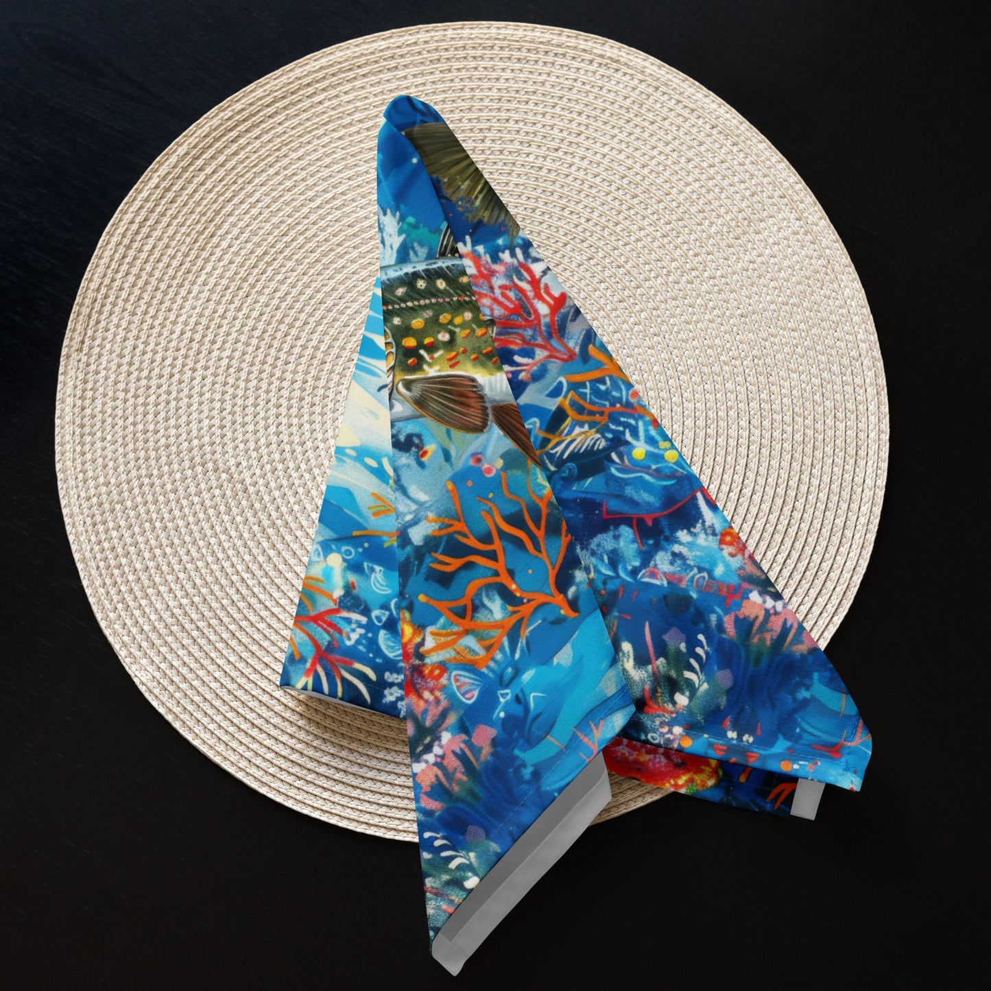 Cloth napkin set-Fishing