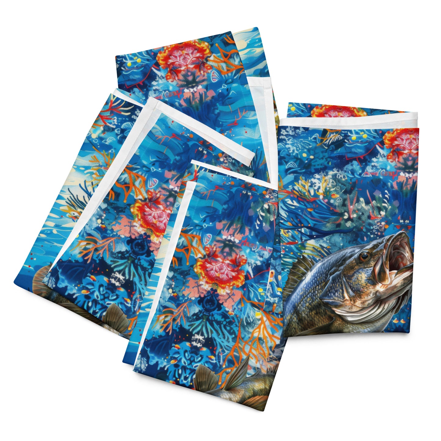 Cloth napkin set-Fishing