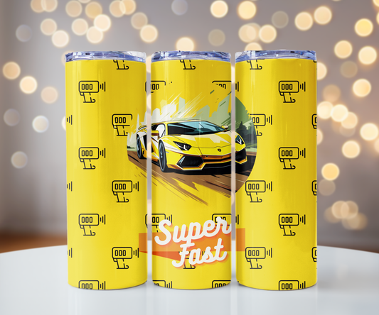 Supercar 1-Skinny Matte Tumbler, 20oz