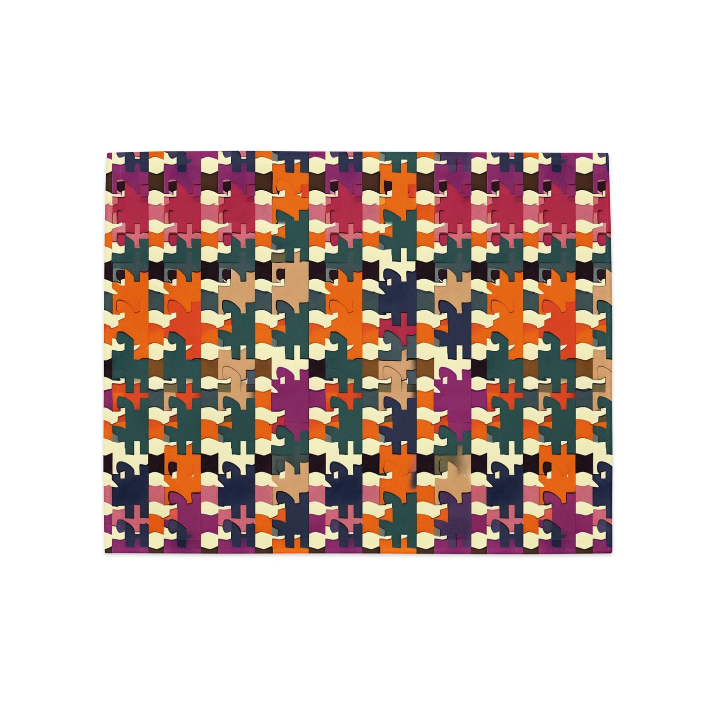 Placemat Set In French Inspired Pied-de-poule pattern