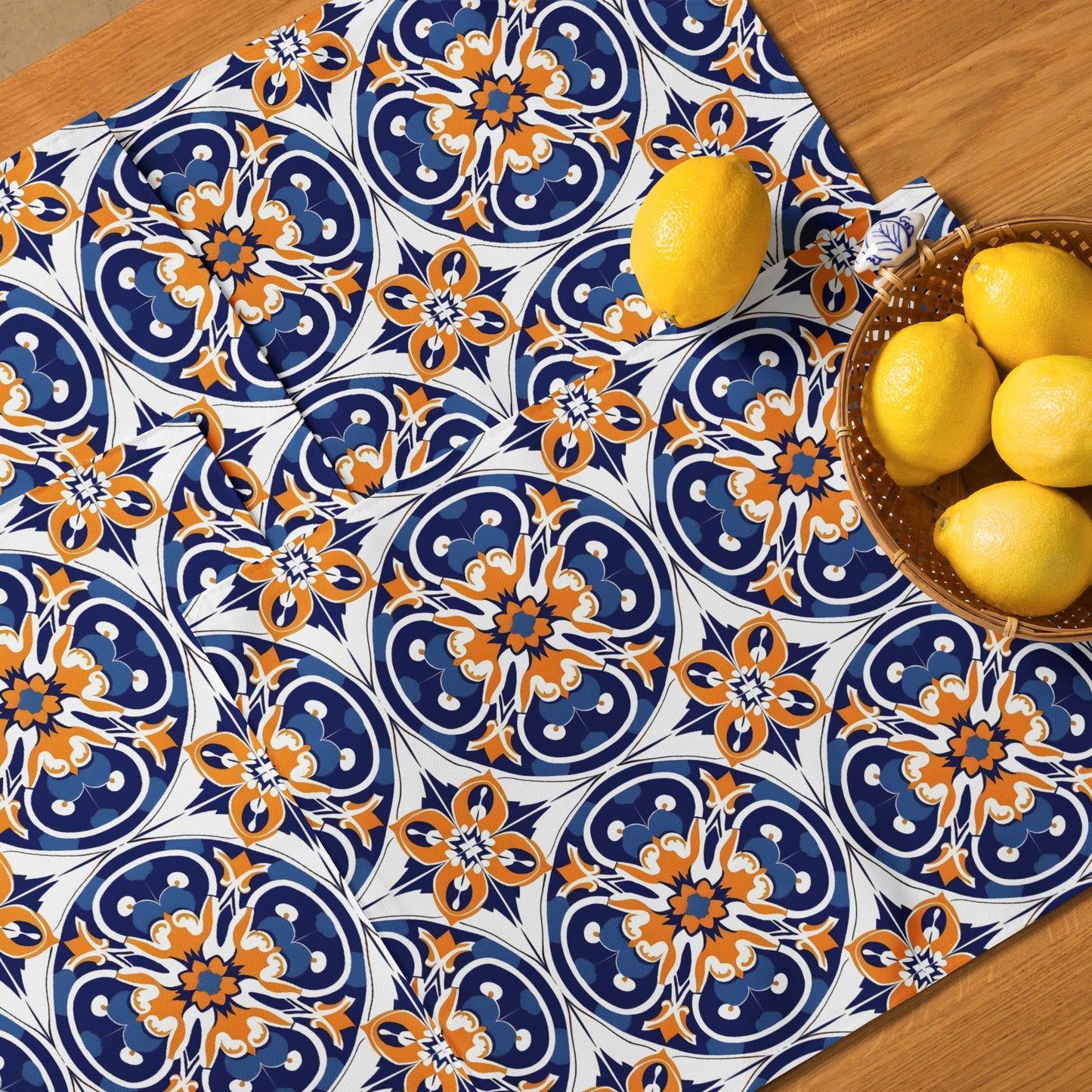 Placemat Set In Spanish Inspired Azulejos Pattern