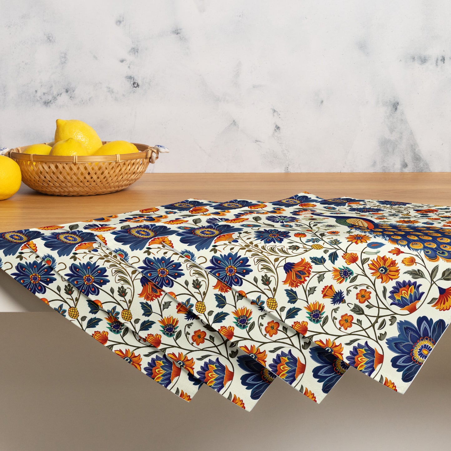 Placemat Set In Mughal Art Inspired Pattern