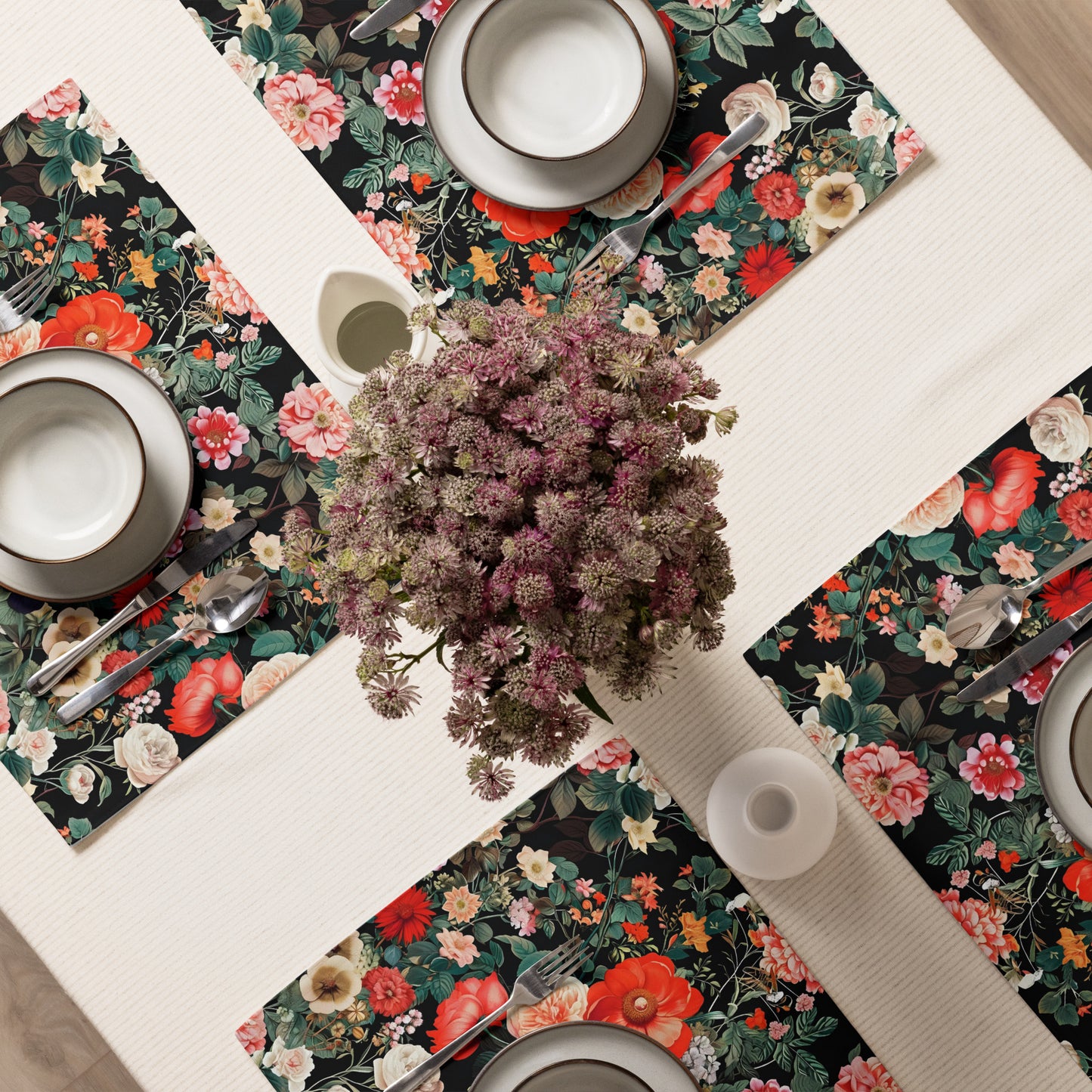 Placemat Set In Floral Pattern