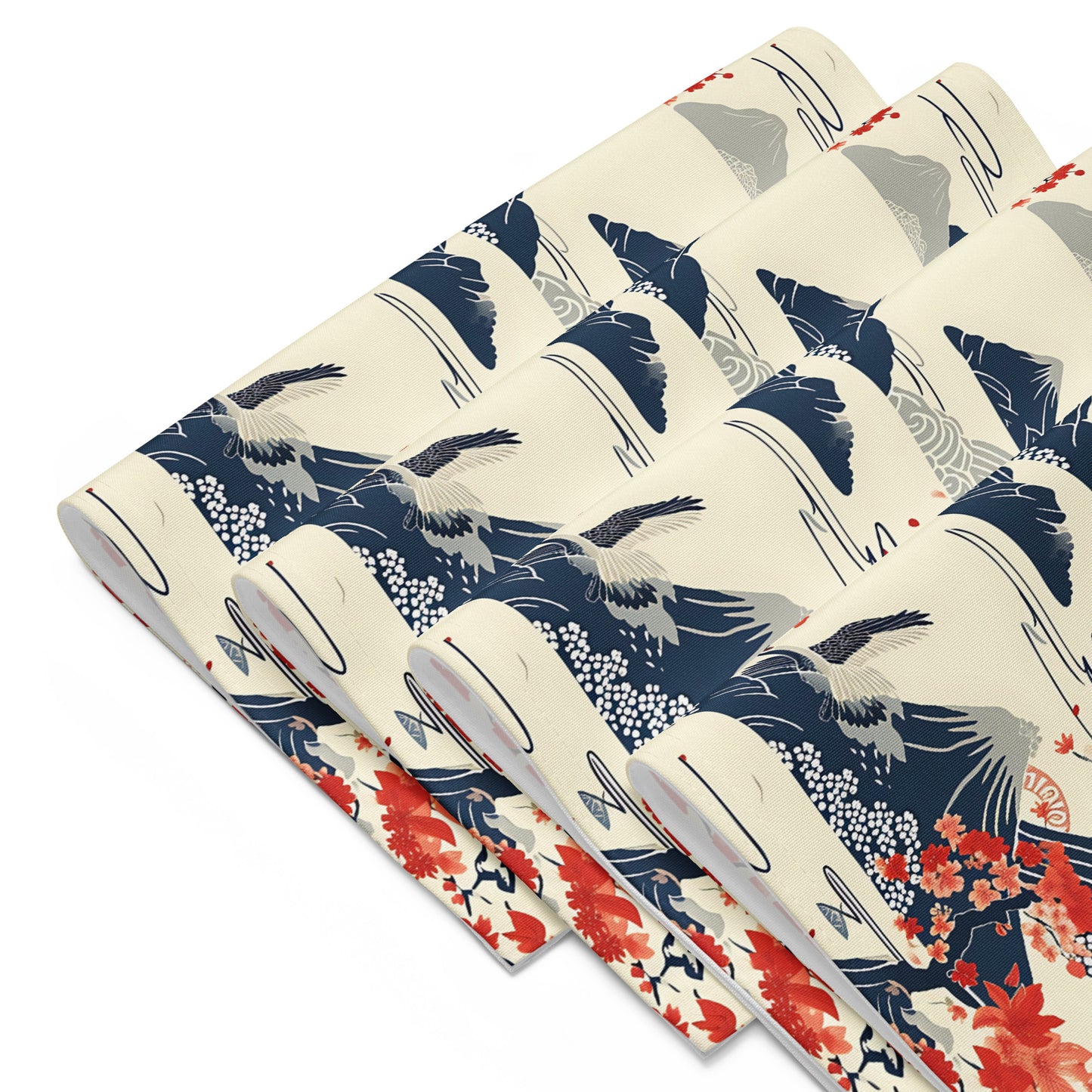 Placemat Set In Japanese Inspired Shin-Hanga Pattern