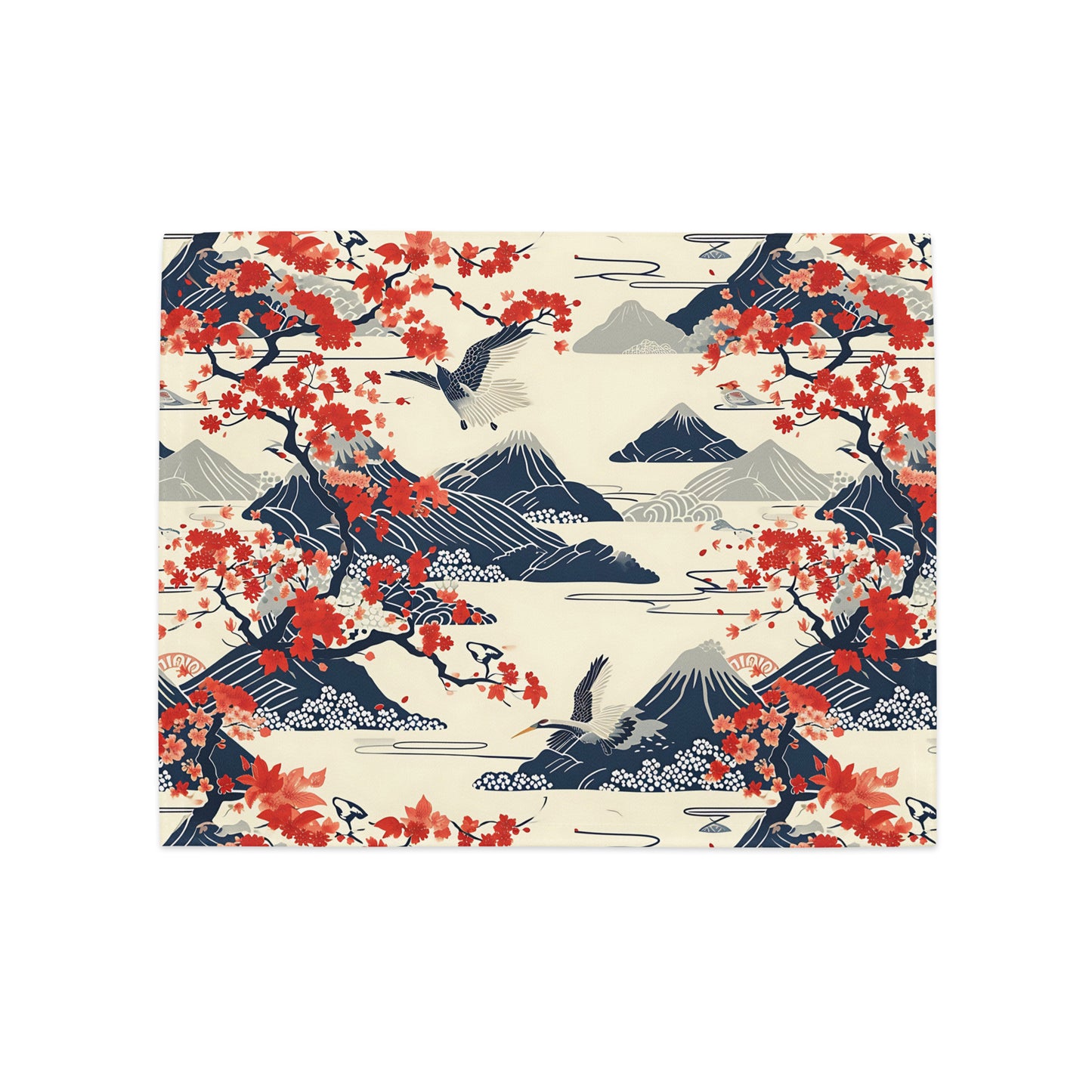 Placemat Set In Japanese Inspired Shin-Hanga Pattern