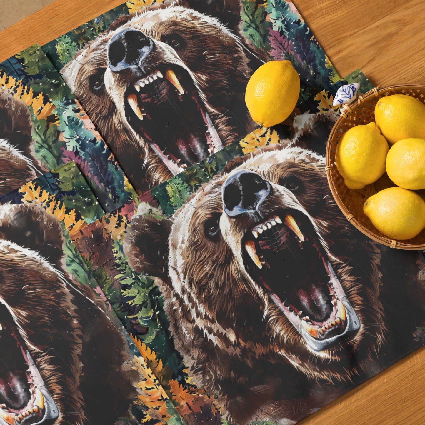 Placemat Set-Grizzly Bear