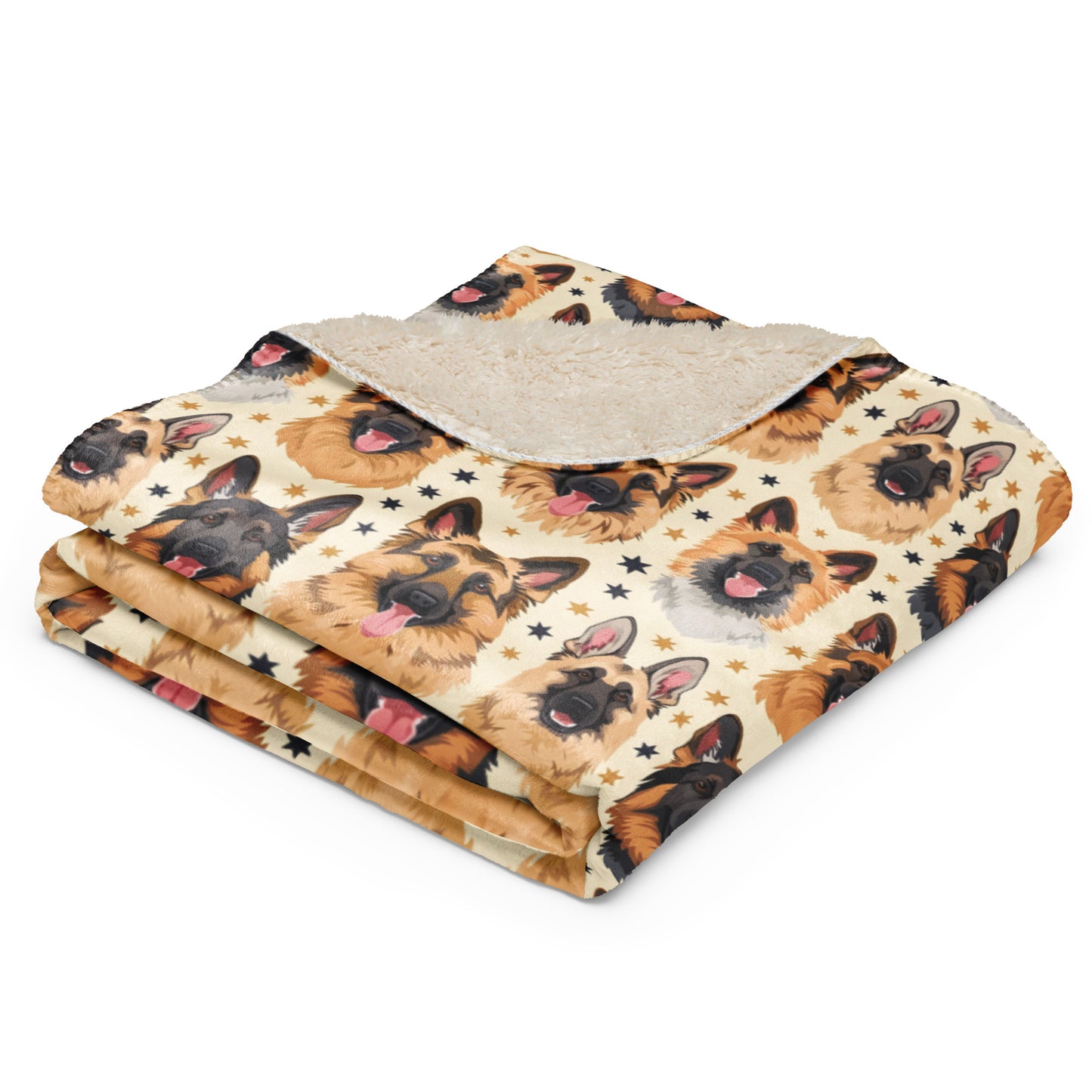 Sherpa blanket In German Shepherd Pattern