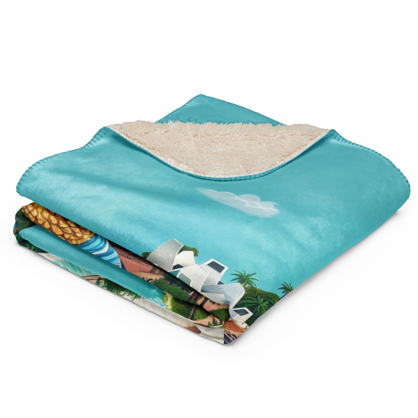 Sherpa blanket-Singapore mini city Island