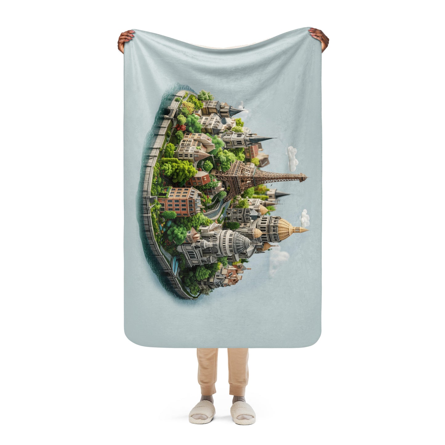 Sherpa blanket-Paris Mini City Island