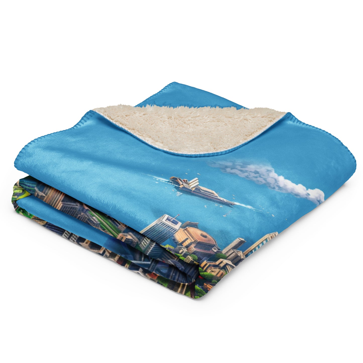 Sherpa blanket-Tokyo Mini City Island