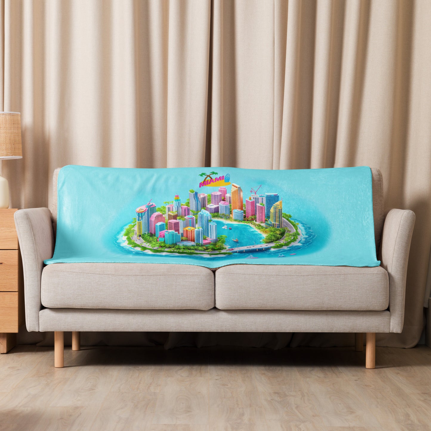 Sherpa blanket-Miami Mini City Island