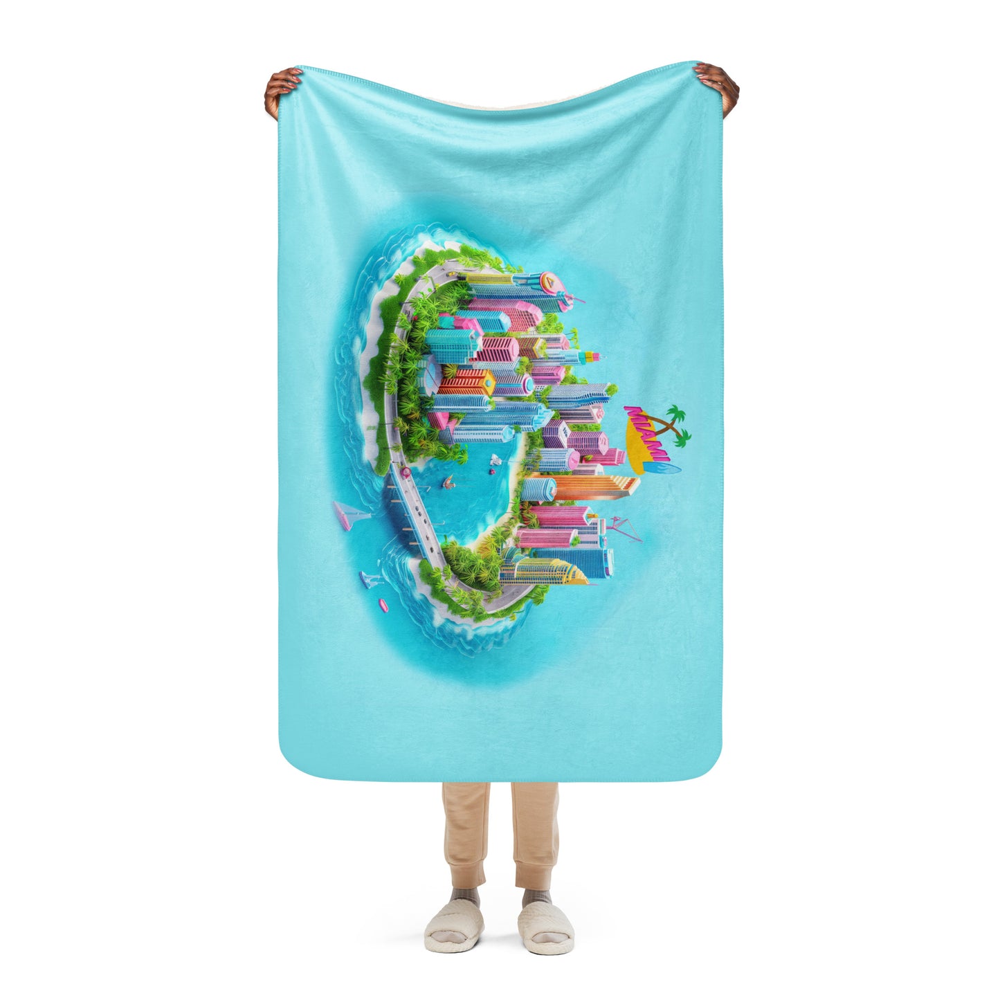 Sherpa blanket-Miami Mini City Island