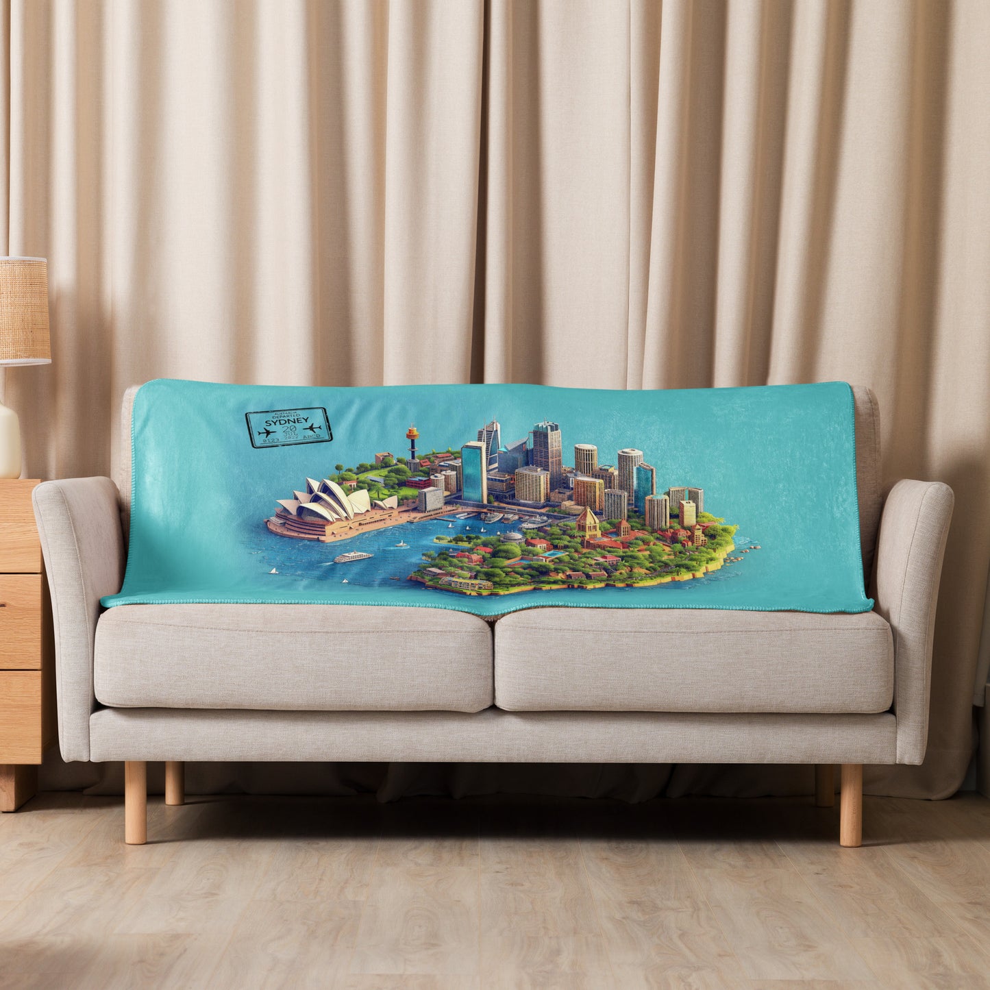 Sherpa blanket-Sydney Mini City Island