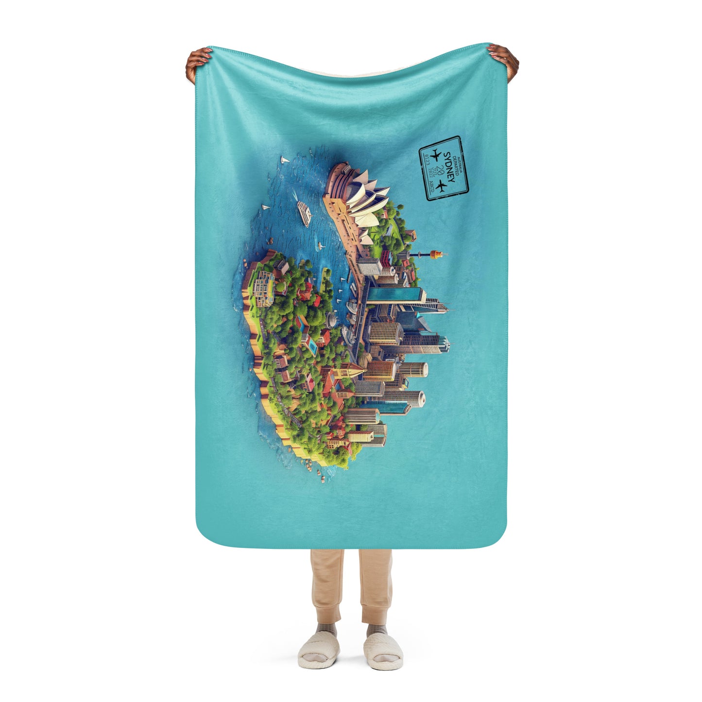 Sherpa blanket-Sydney Mini City Island