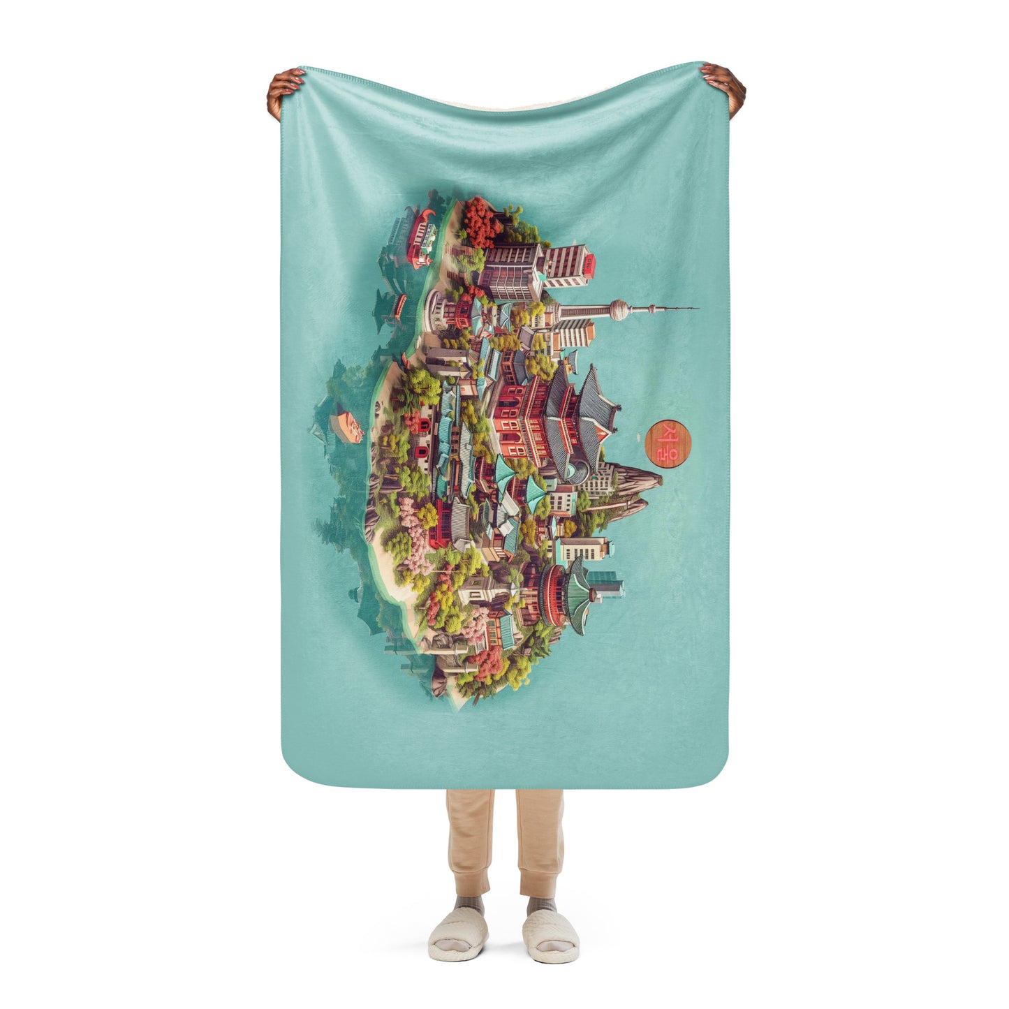 Sherpa blanket-Seoul Mini City Island