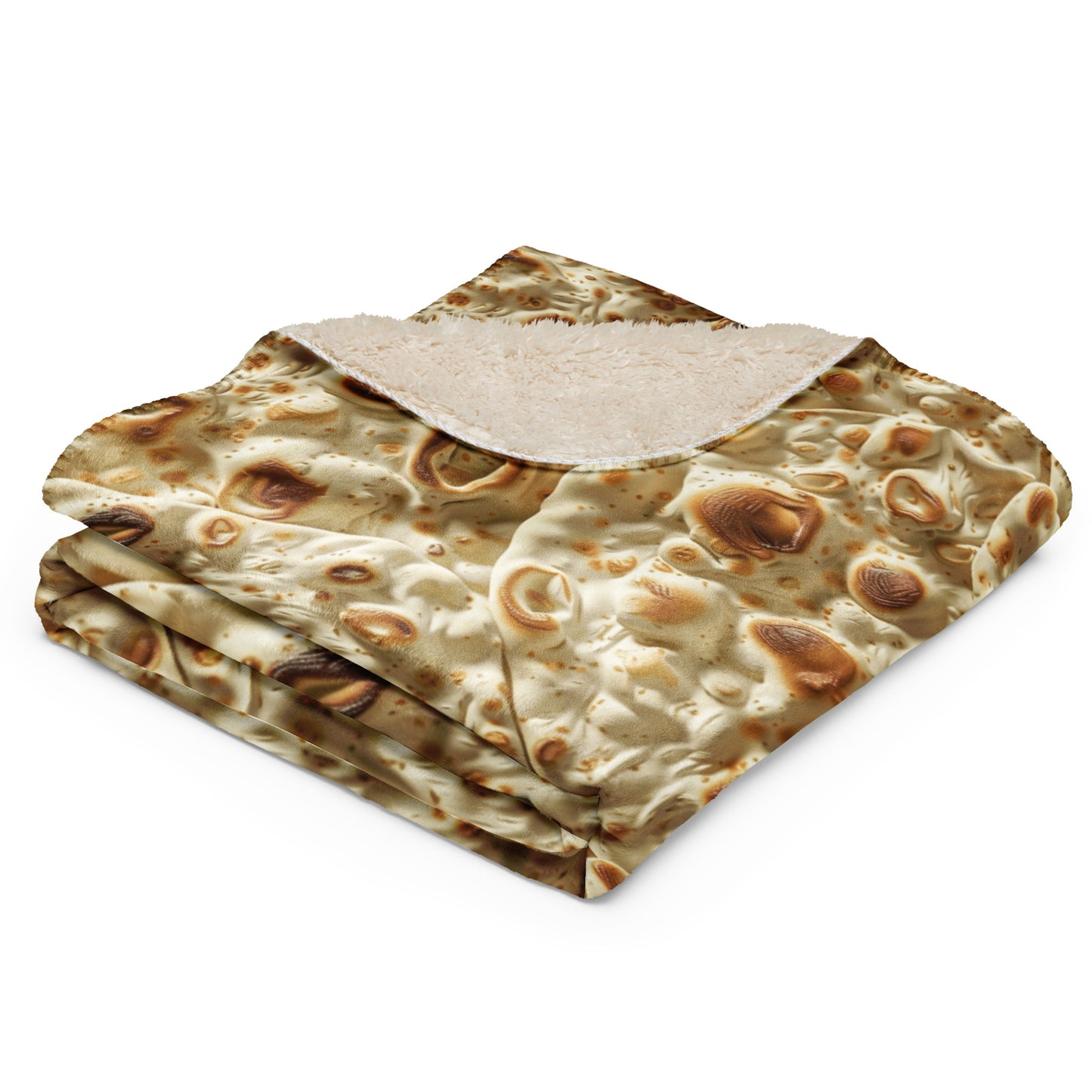 Sherpa blanket-Realistic Naan Bread