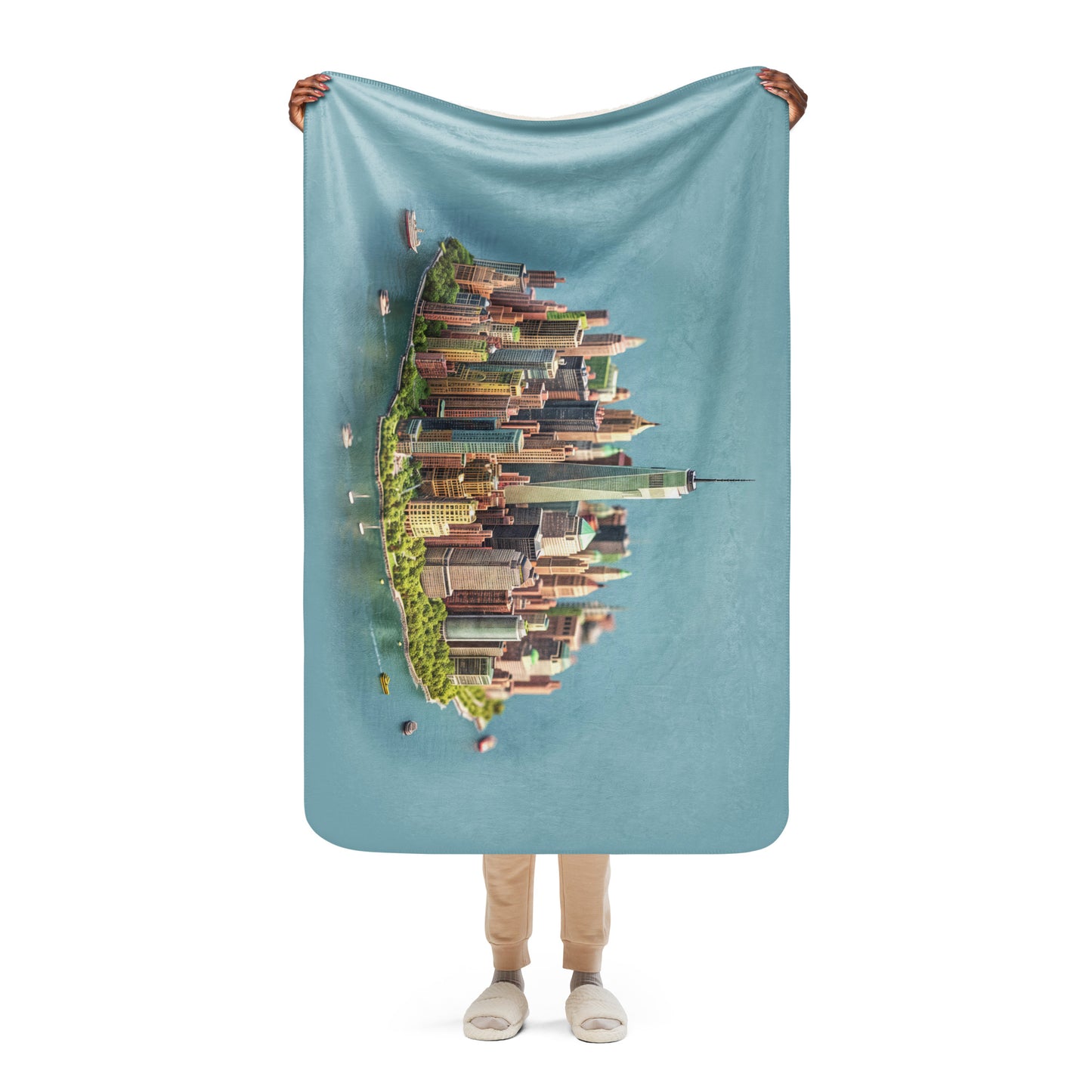 Sherpa blanket-New York Mini City Island