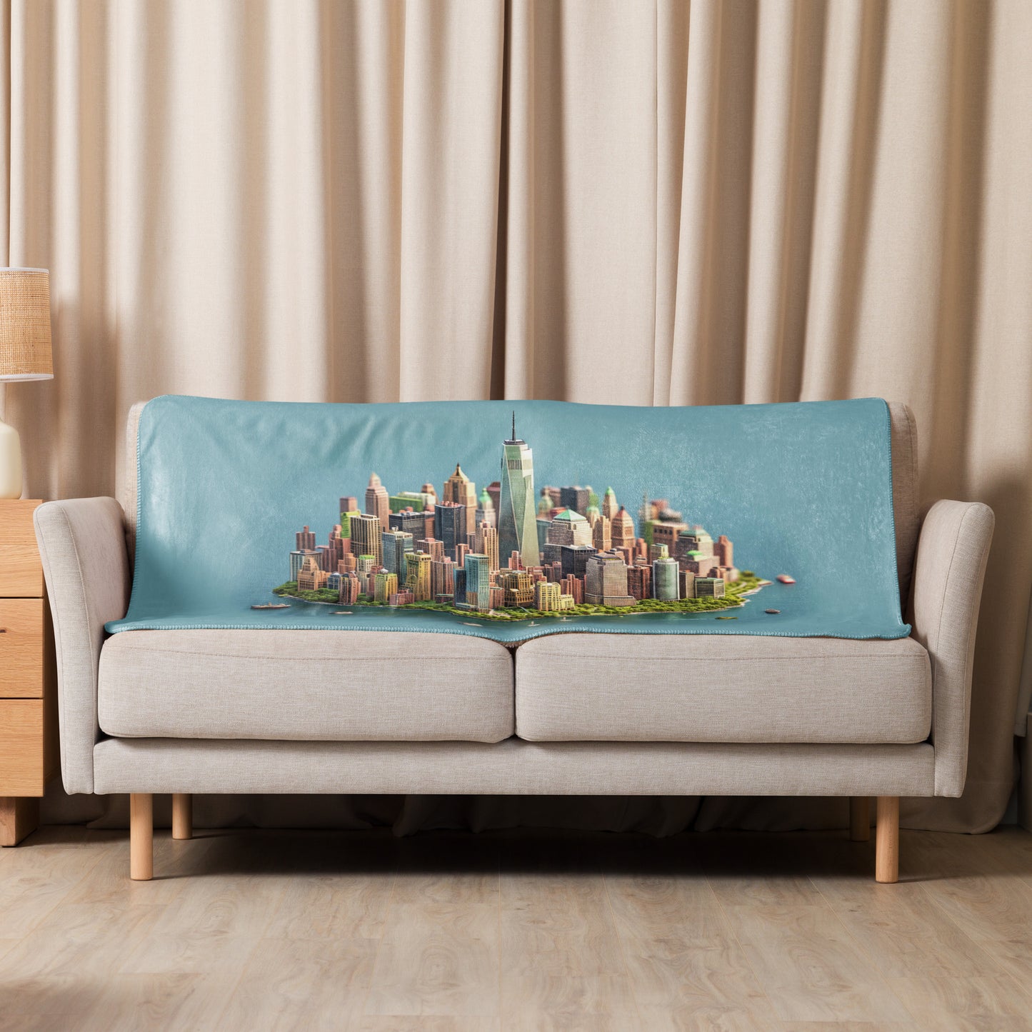 Sherpa blanket-New York Mini City Island