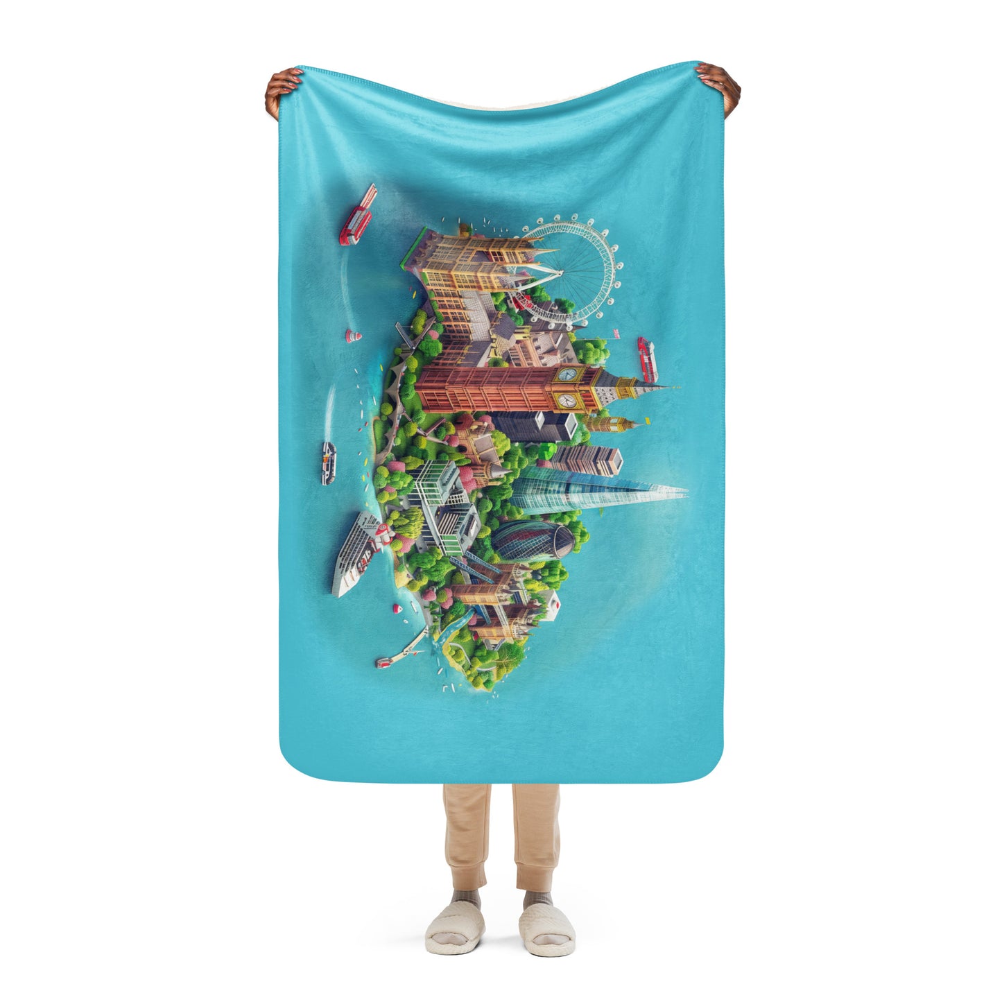 Sherpa blanket-London Mini City Island