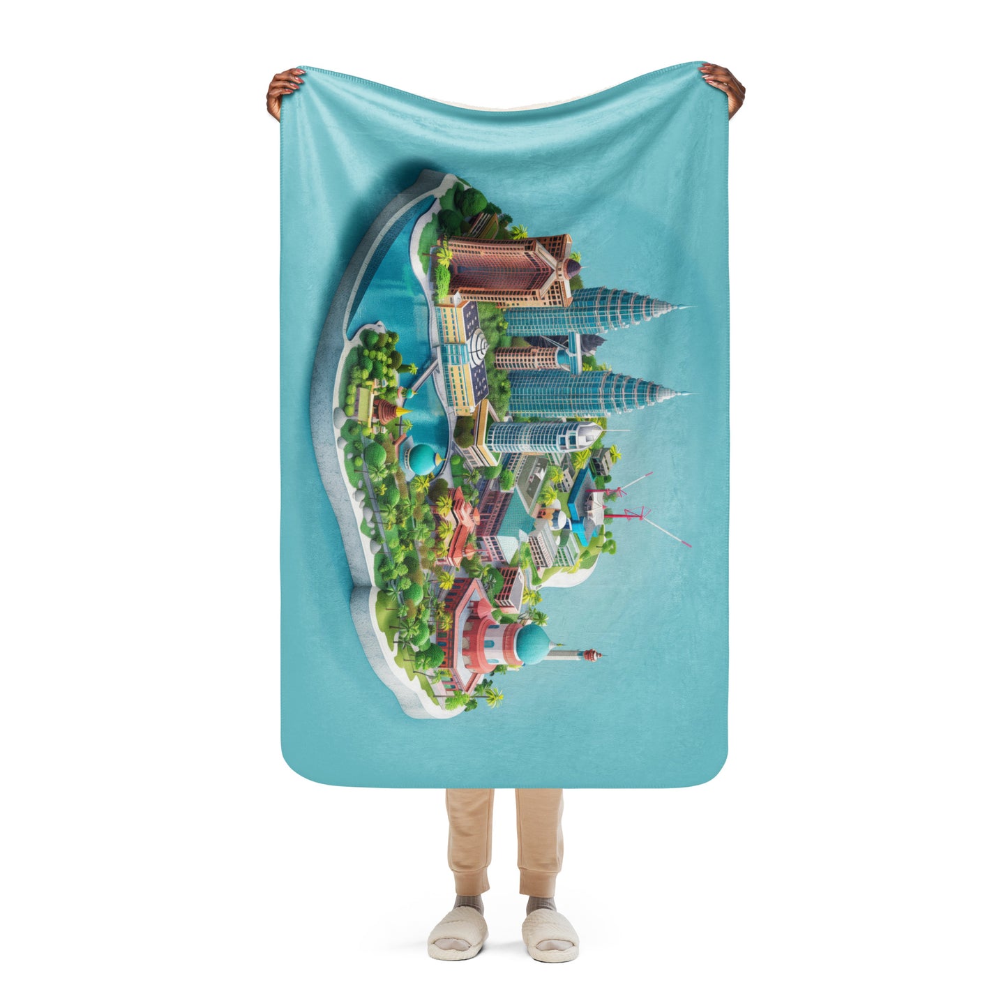 Sherpa blanket-Kuala Lumpur Mini City Island