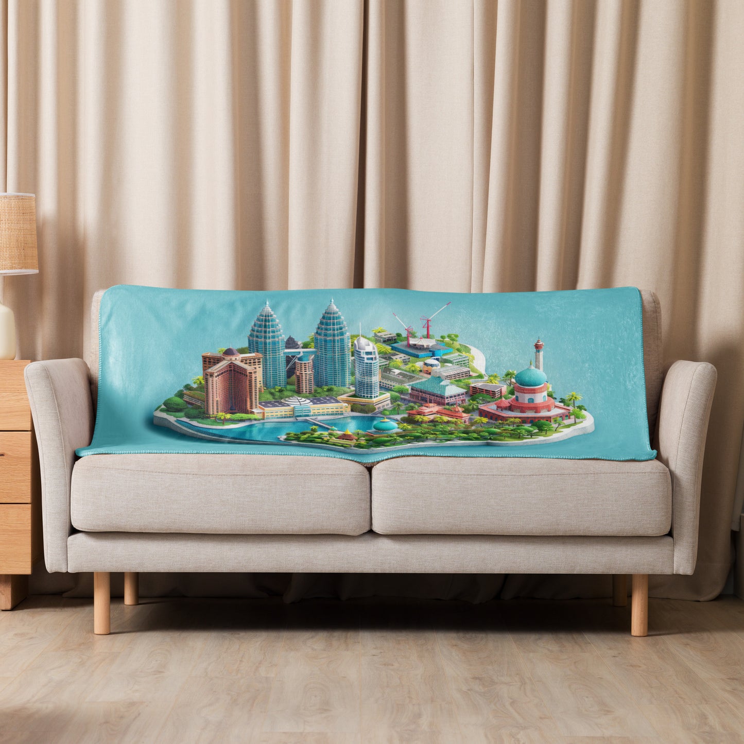 Sherpa blanket-Kuala Lumpur Mini City Island