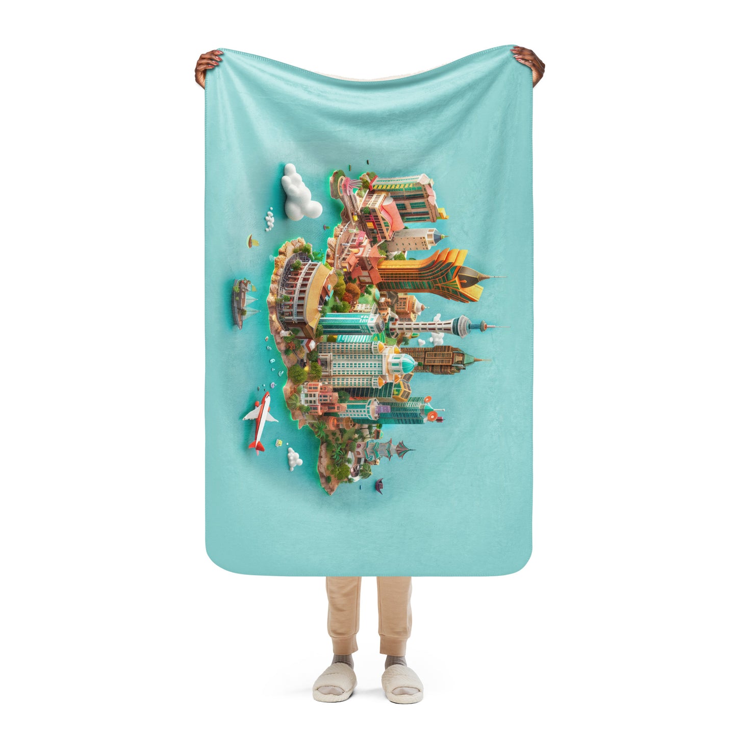 Sherpa blanket-Macau Mini City Island