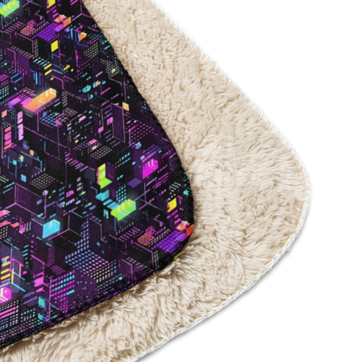 Sherpa blanket In Cyberpunk City Pattern