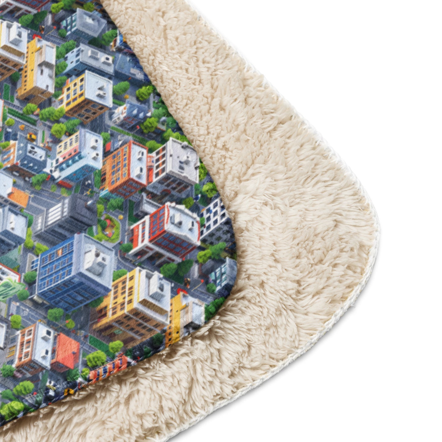 Sherpa blanket In Mini City Pattern