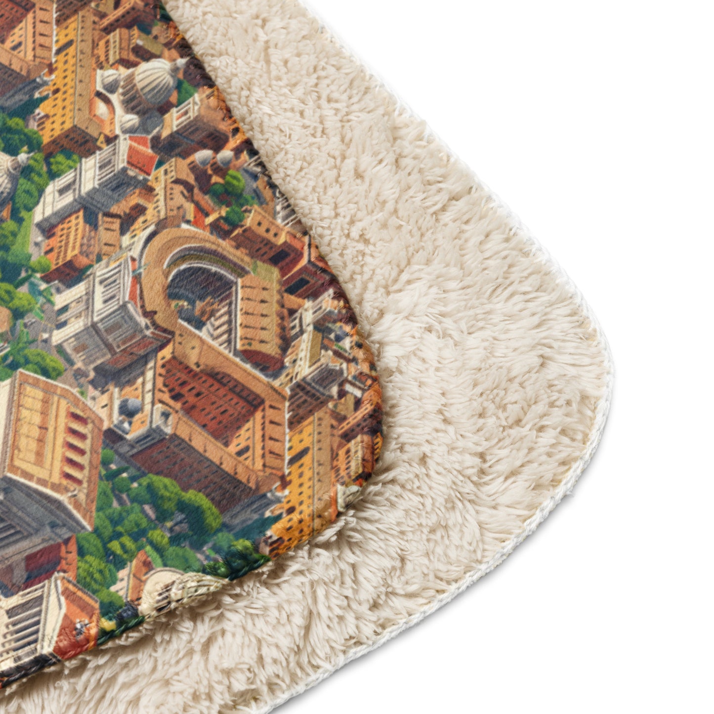 Sherpa blanket In Mini City Pattern-Rome