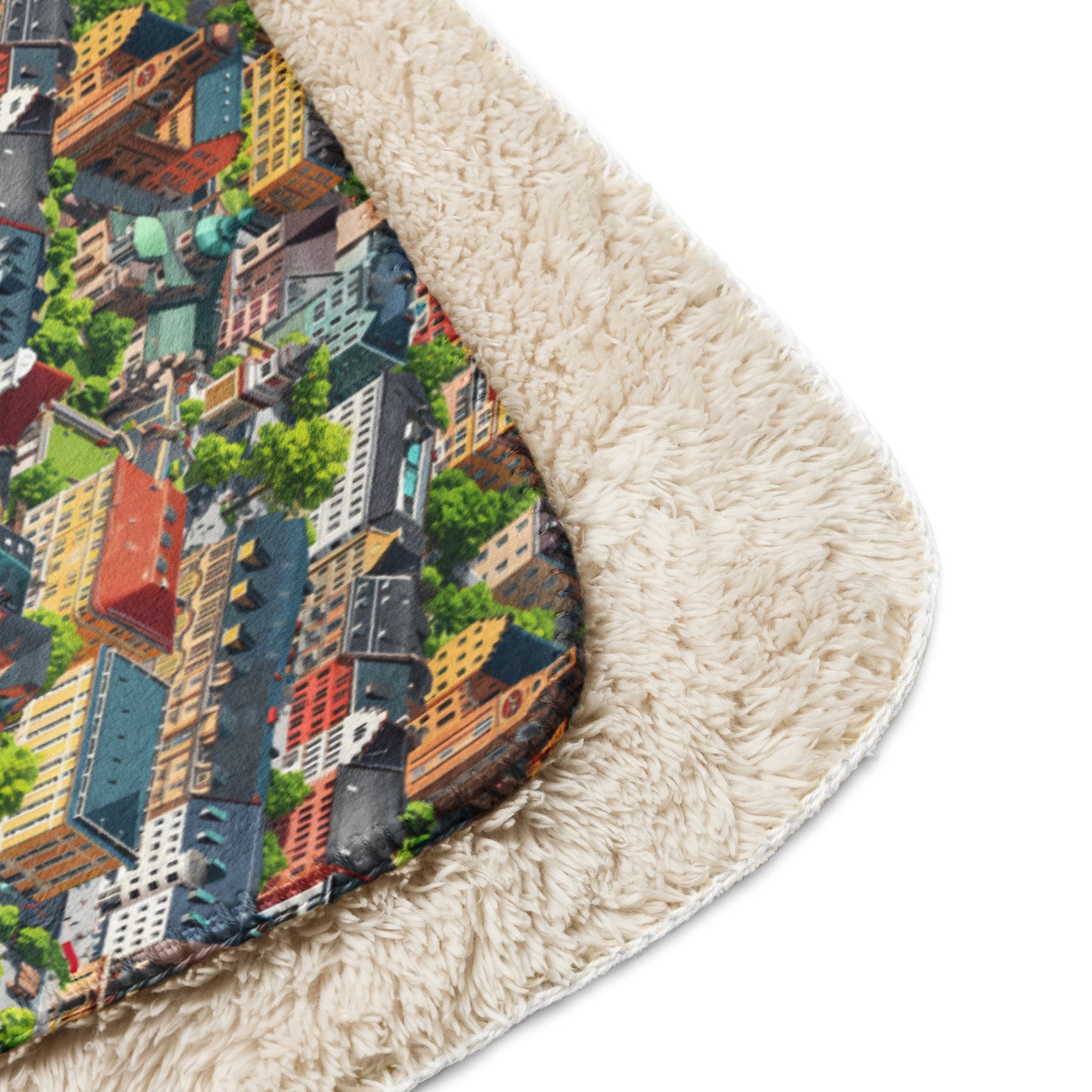 Sherpa blanket In Mini City Pattern-Munich