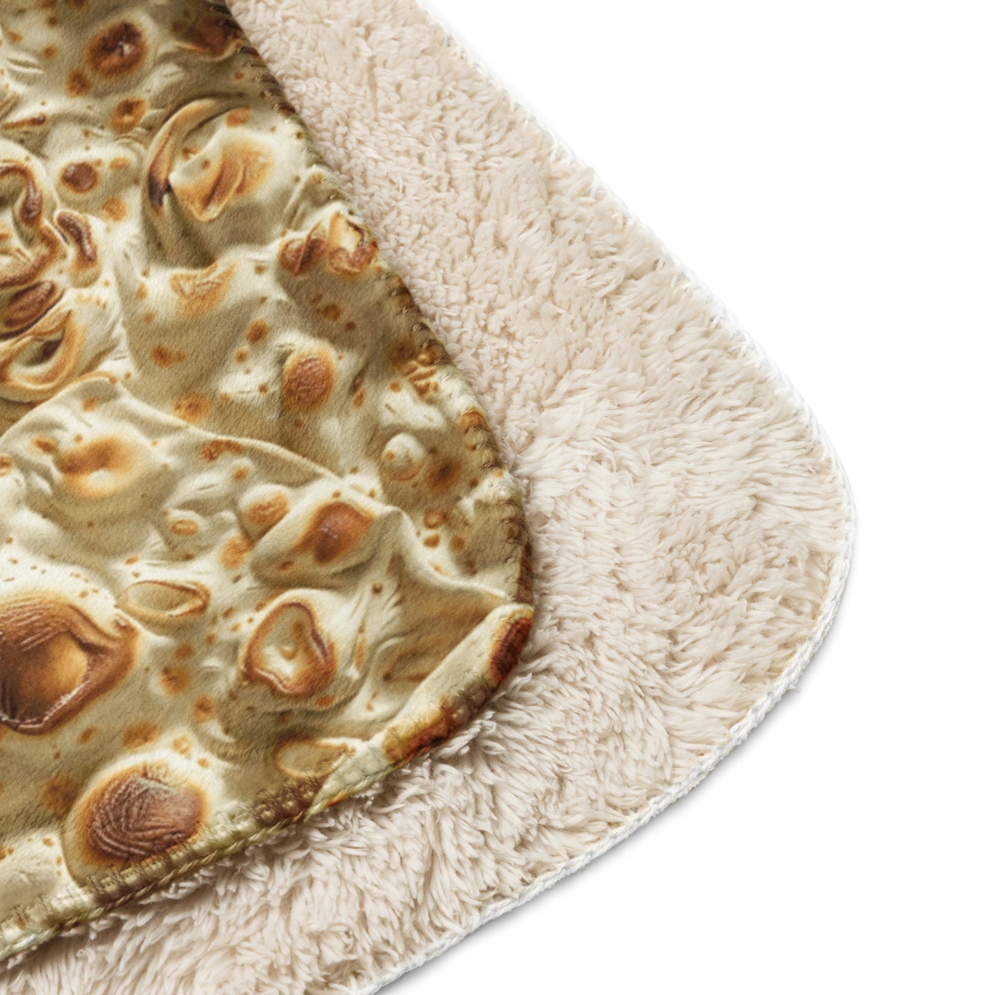 Sherpa blanket-Realistic Naan Bread