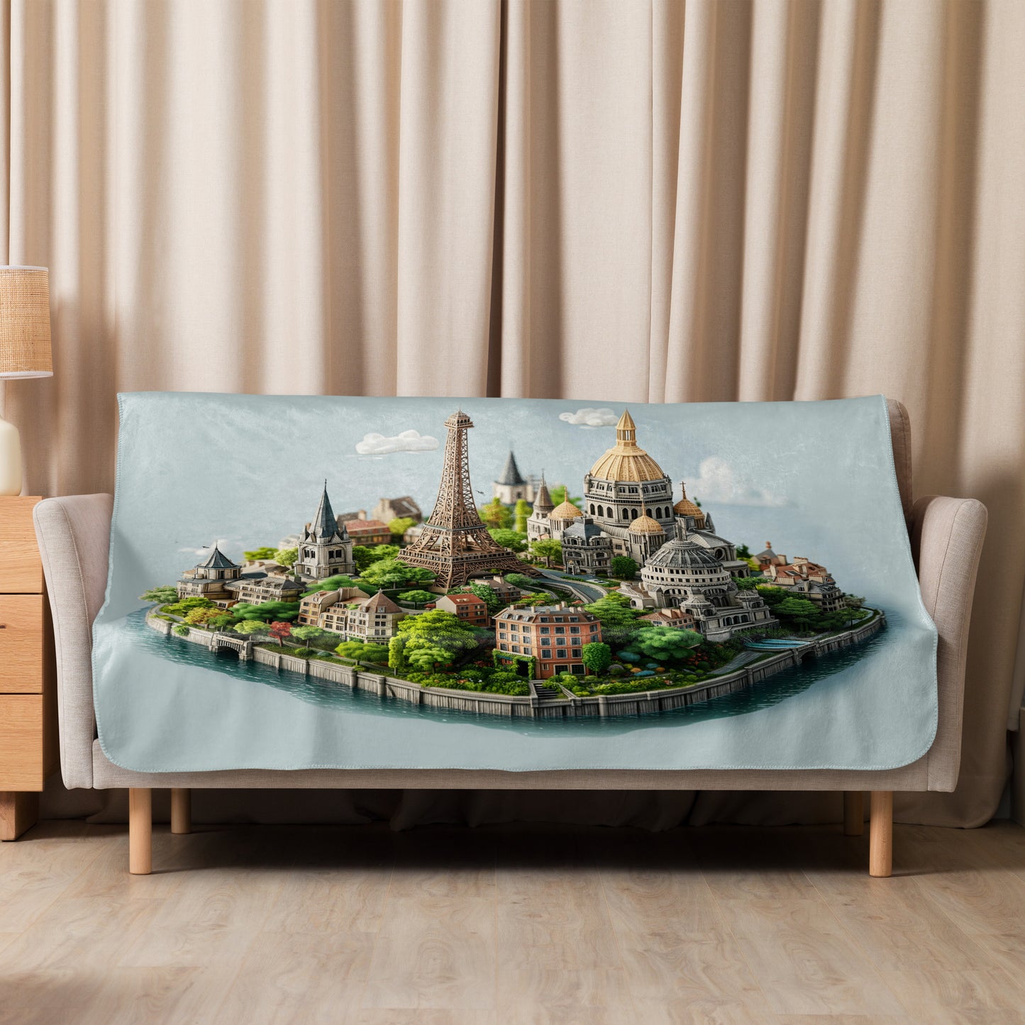 Sherpa blanket-Paris Mini City Island