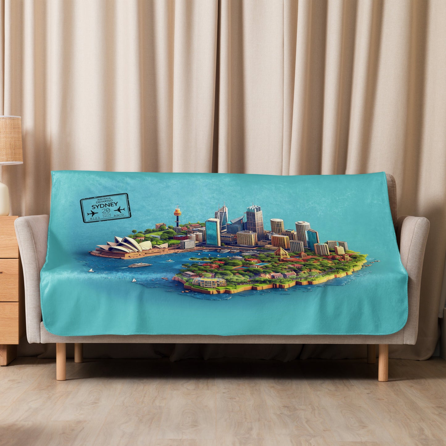 Sherpa blanket-Sydney Mini City Island