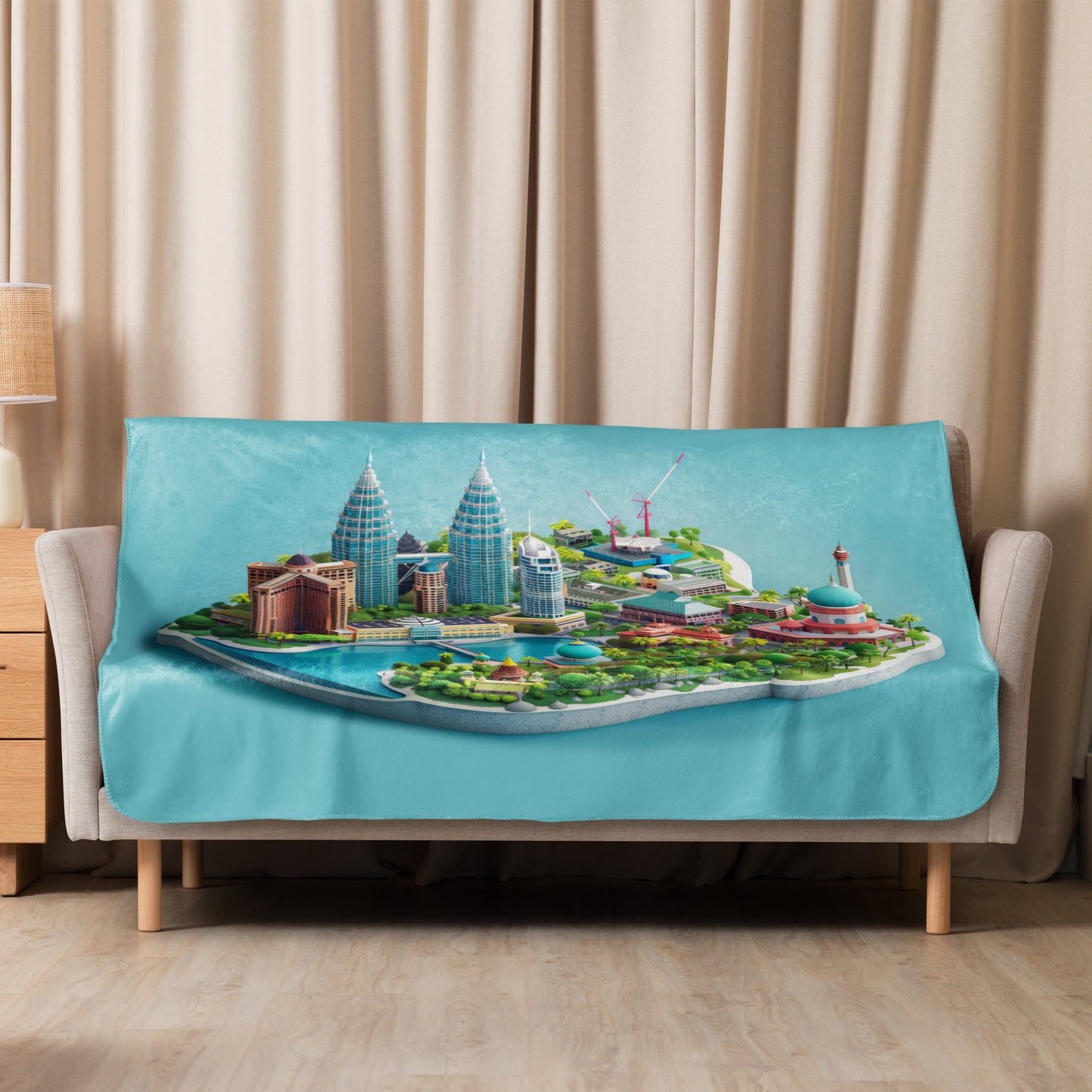 Sherpa blanket-Kuala Lumpur Mini City Island