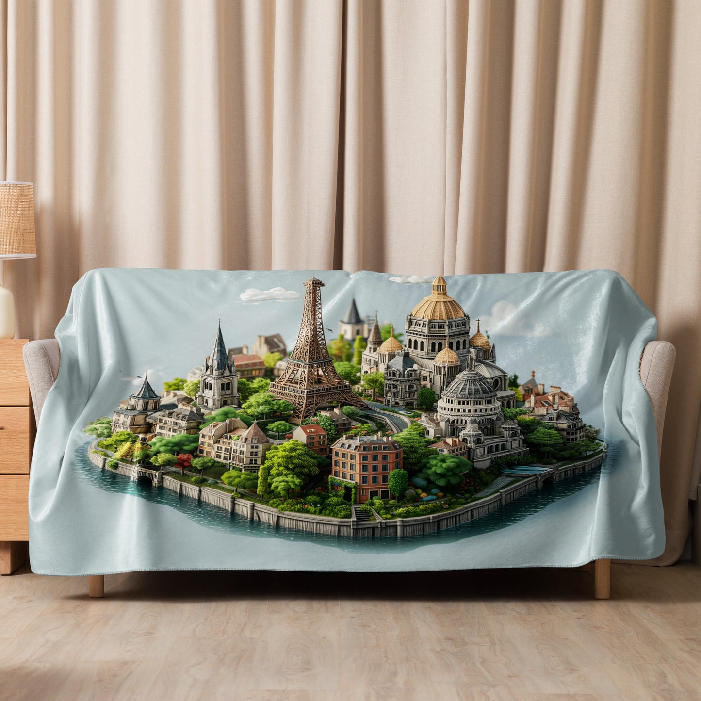 Sherpa blanket-Paris Mini City Island