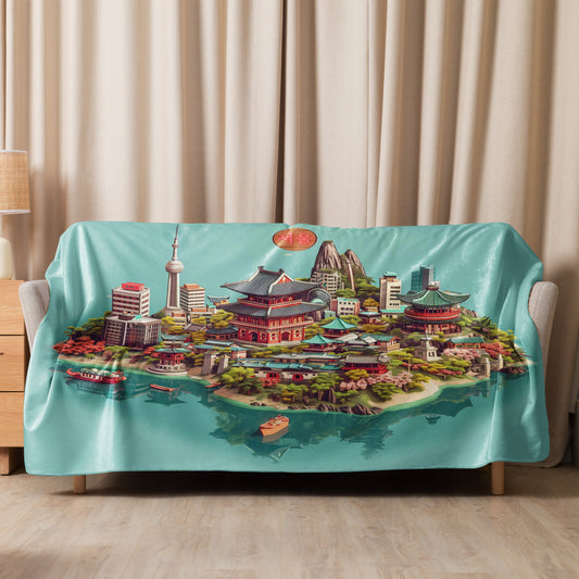 Sherpa blanket-Seoul Mini City Island