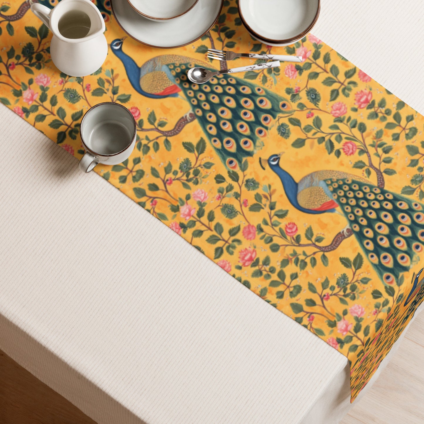 Table runner In Mughal Art Inspired Pattern