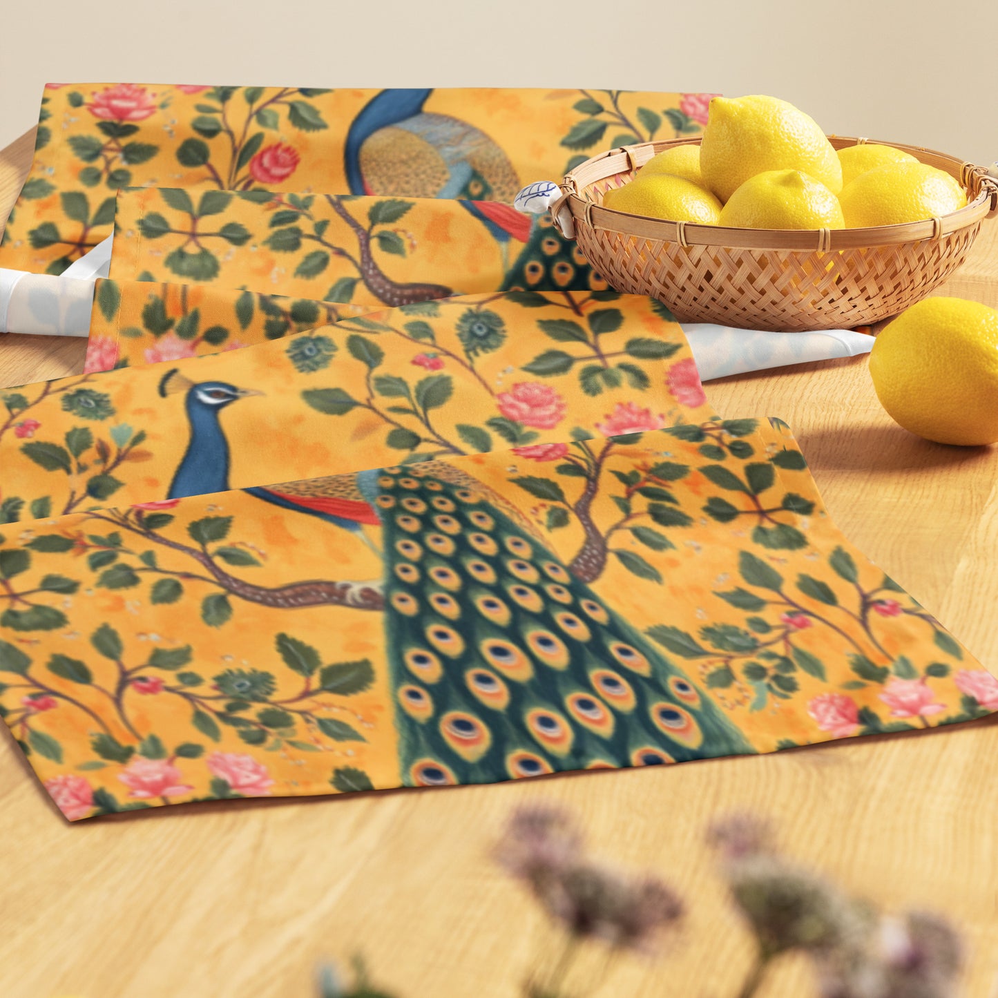 Table runner In Mughal Art Inspired Pattern