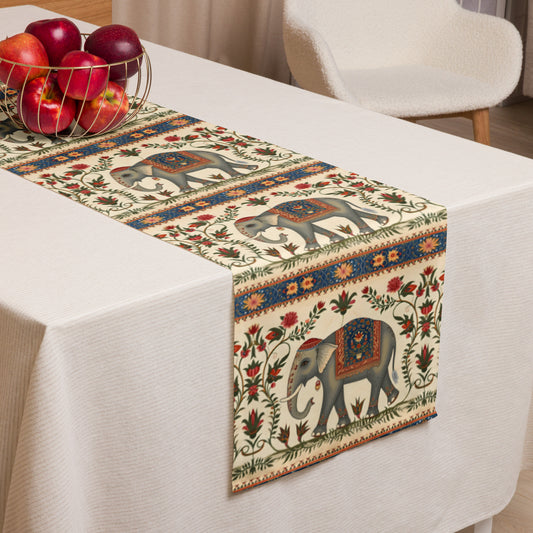 Table runner In Mughal Art Inspired Pattern