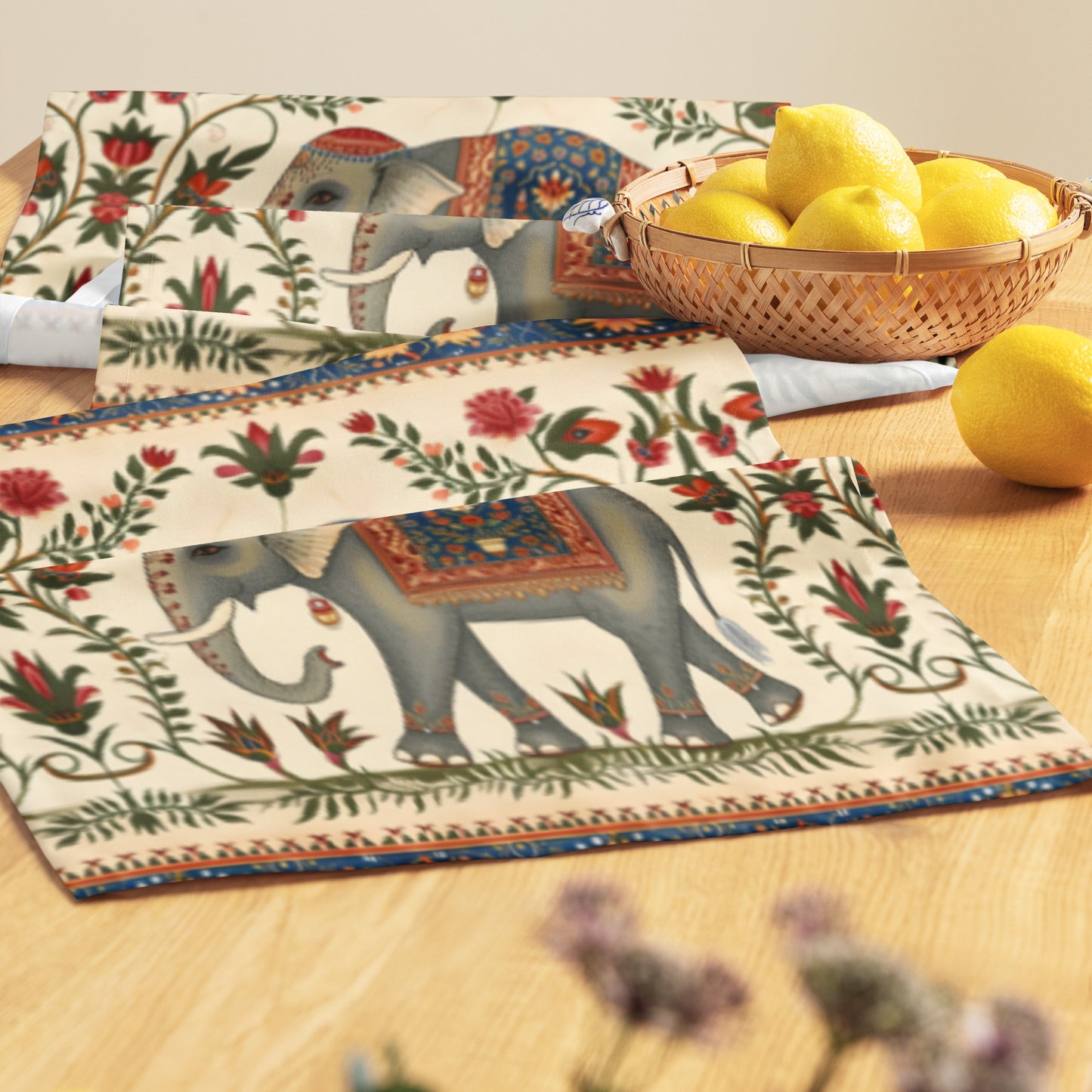 Table runner In Mughal Art Inspired Pattern