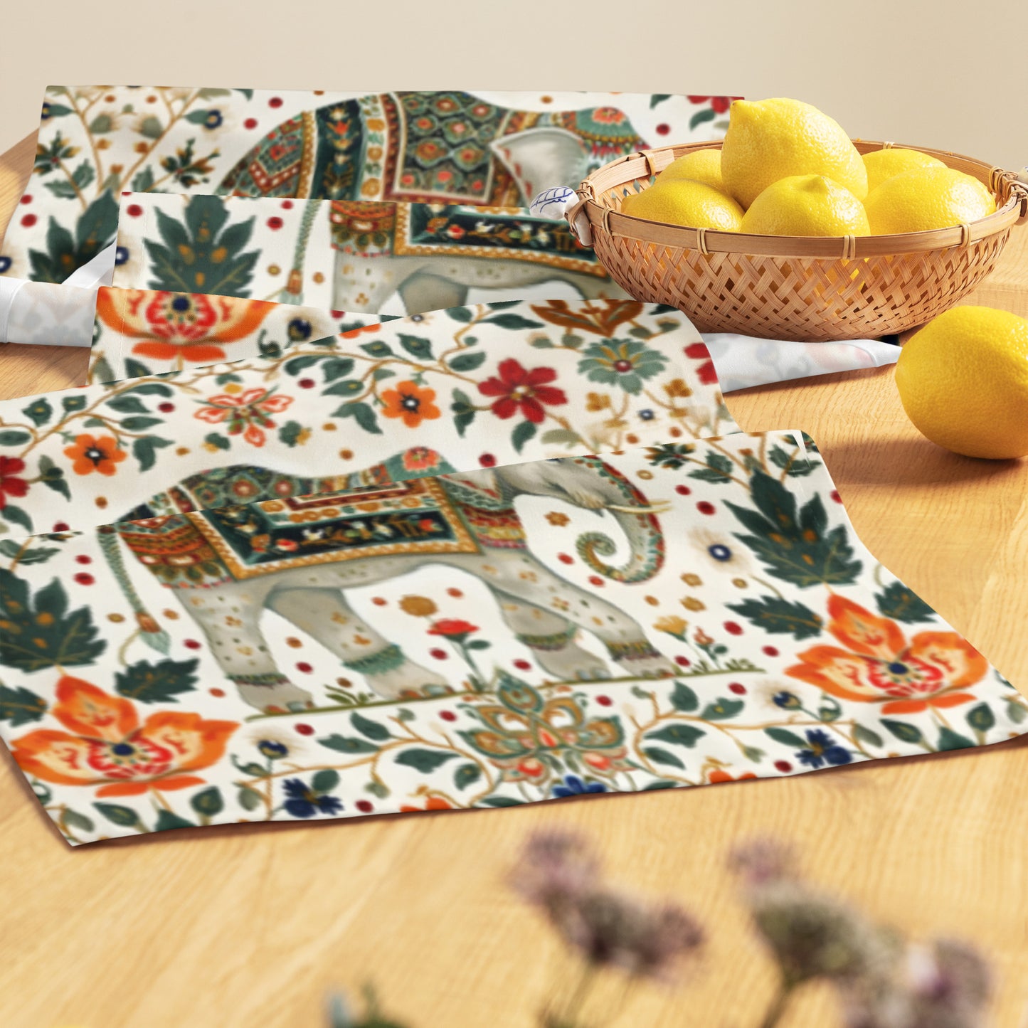 Table runner In Mughal Art Inspired Pattern