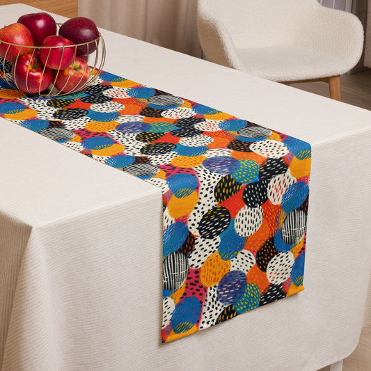 Table runner In Retro Disc Pattern