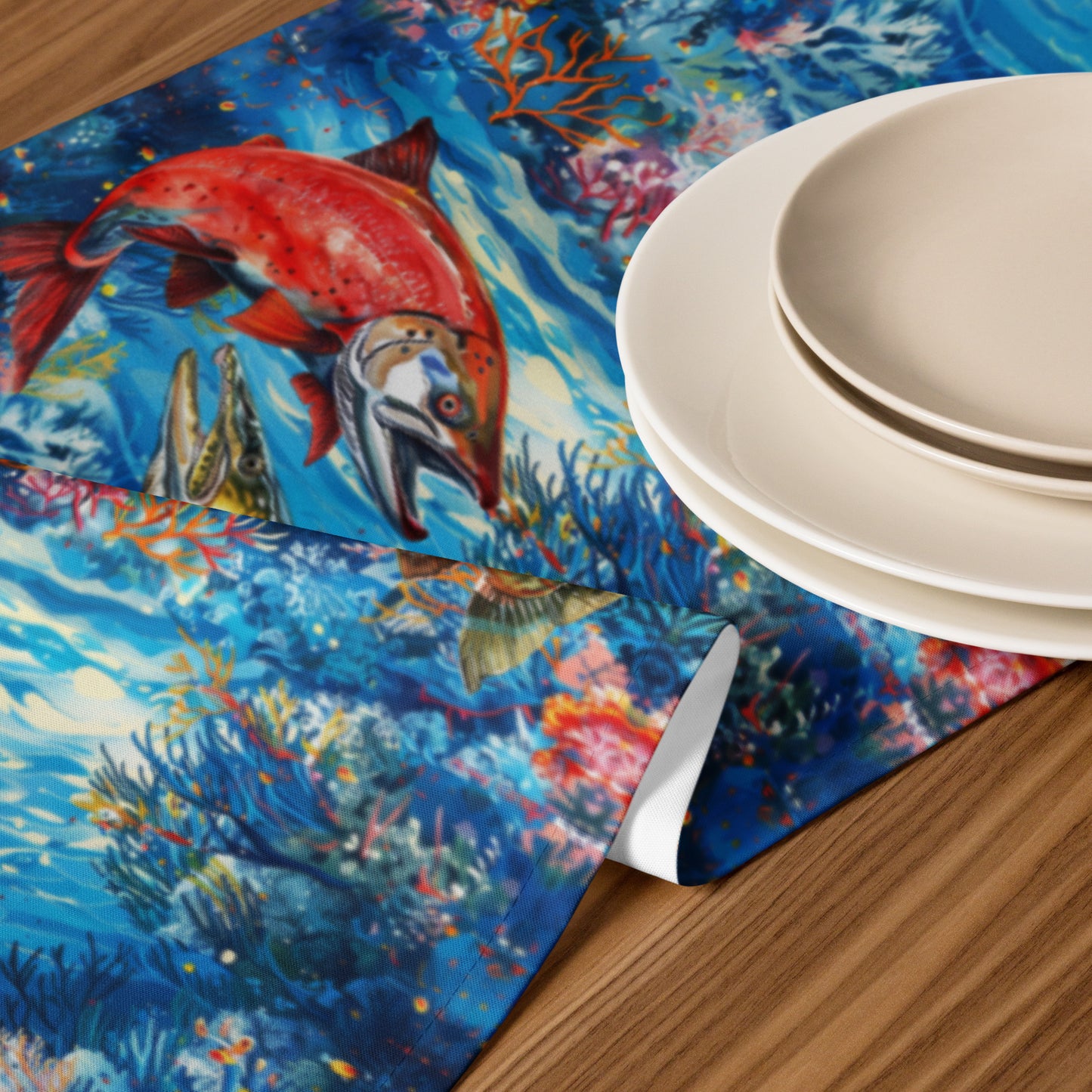 Table runner-Fishing